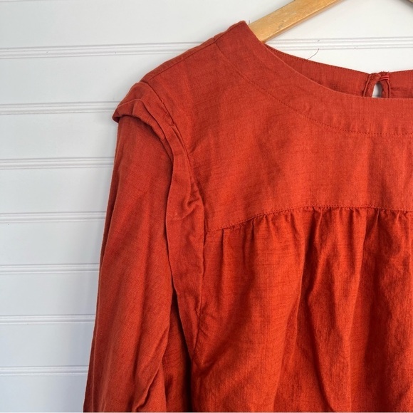 A.n.a long sleeve ruffle blouse Size Large - Picture 3 of 9